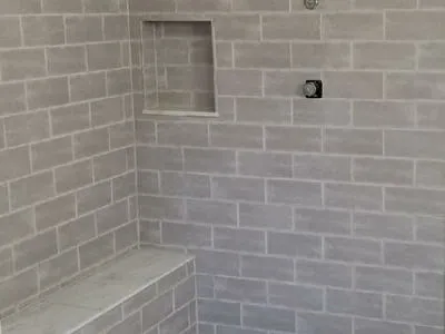 shower install in progress