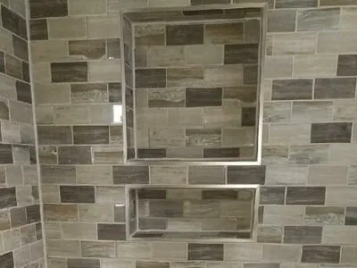 earth tone remodeled shower