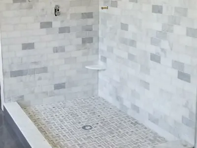 bathroom remodel in progress